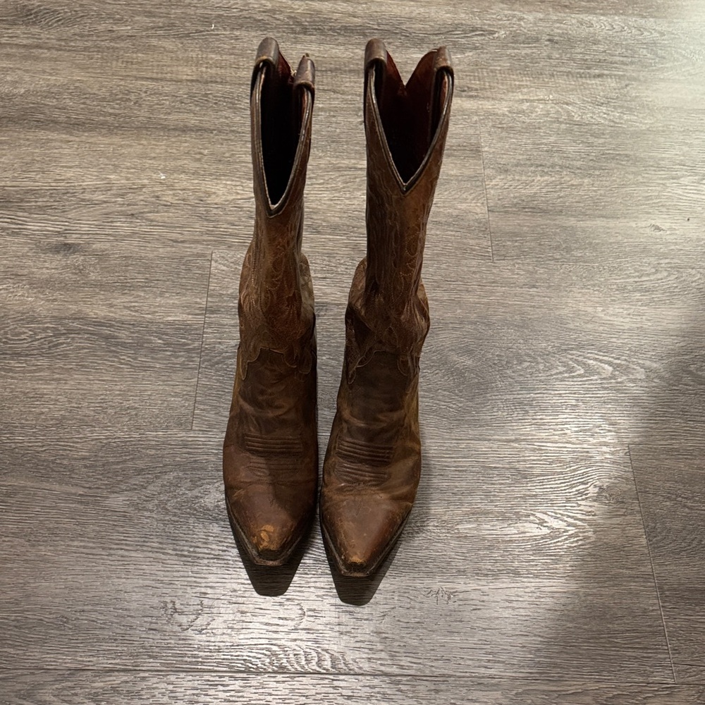 Dan Post Rich Brown Leather Boots